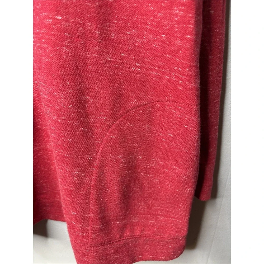 J Jill Pure Jill Womens Pima Cotton Blend Tunic Top Red Cowl Neck Size M Petite - Picture 2 of 6